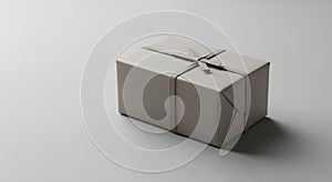 A neatly wrapped rectangular gift box