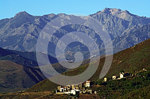 Nebbio village in corsica photo