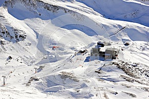 The Nebelhorn Mountain in winter. Alps, Germany.