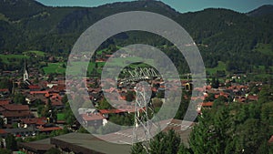 Nebelhornbahn. Allgau, Oberstdorf, Germany. Cable car to the high mountain in Bavaria in city of Oberstdorf. Gondola