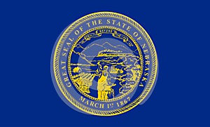 Nebraska flag. Vector illustration. United States of America.