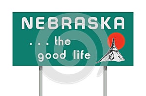 Nebraska road sign