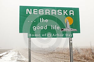 Nebraska Welcome Sign photo