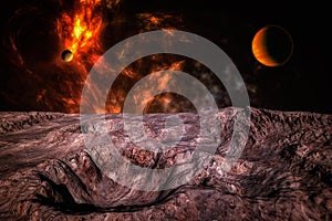 NEBULA - space 3D landscape photo