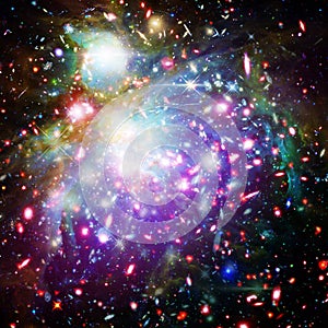 Nebula and galaxies in space. The elements of this image furnished by NASA