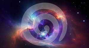 Nebula gas cloud in deep outer space