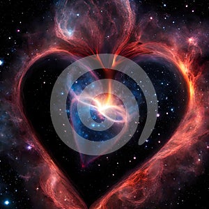 Nebula Hearts in Outer Space