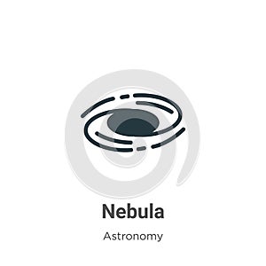 Nebula vector icon on white background. Flat vector nebula icon symbol sign from modern astronomy collection for mobile concept