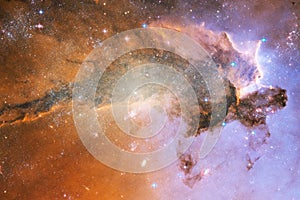 Nebulae and many stars in outer space. Elements of this image furnished by NASA