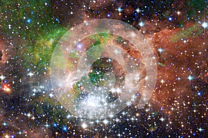 Nebulae and many stars in outer space. Elements of this image furnished by NASA