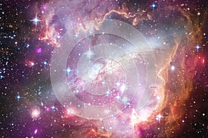 Nebulae and many stars in outer space. Elements of this image furnished by NASA