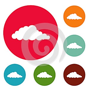 Nebulosity icons circle set vector photo