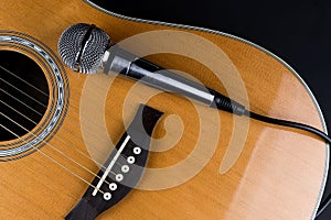 Microphone and guitar
