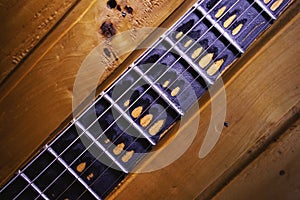 Neck and Fretboard of an Old Guitar