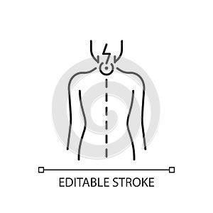 Neck pain linear icon