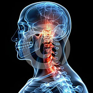 neck pain in X-ray