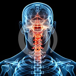 neck pain in X-ray