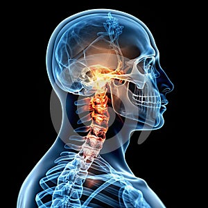 neck pain in X ray styl