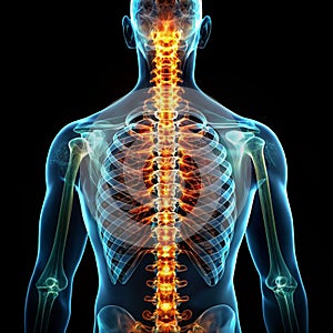 neck pain in X ray styl