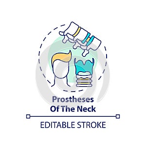 Neck prostheses concept icon