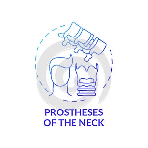 Neck prostheses concept icon