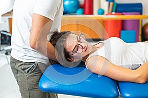 Neck stretching and neck massage