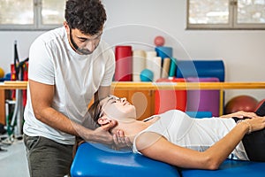 Neck stretching and neck massage