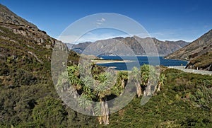 The Neck, viewpoint of Lake Wanaka and Lake Hawea, New Zealand at their closest point photo