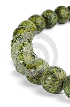 Necklace of beads of serpentine