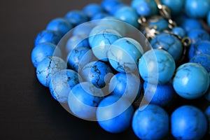 Necklace and bracelet made from natural turquoise stone