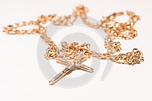 Necklace with crucifix and jesus