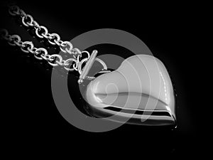 Necklace Heart - Silver Stainless Steel