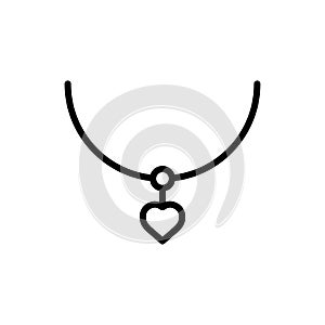 Necklace icon flat vector template design trendy