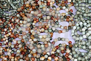 Necklace made of colorful beads for sale in market