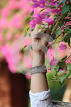 Necklace stone and beads  Accessories Model Photography