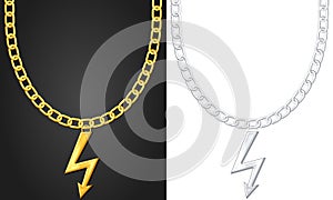 Necklace with thunder symbol