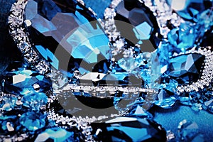 Necklaces of blue diamonds