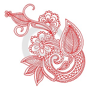 Neckline embroidery design