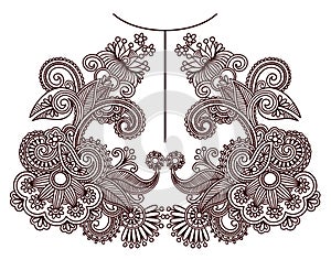 Neckline embroidery fashion photo