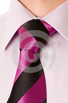 Necktie and suit close up