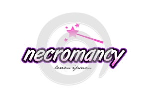 necromancy word text logo icon design concept idea photo