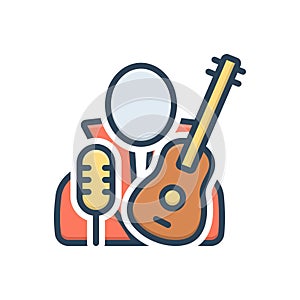 Color illustration icon for Necrophagist, musician and composer photo