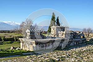 The necropolis of Hierapolis, Denizli, Turkey