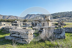 The necropolis of Hierapolis, Denizli, Turkey