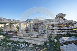 The necropolis of Hierapolis, Denizli, Turkey