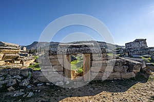 The necropolis of Hierapolis, Denizli, Turkey