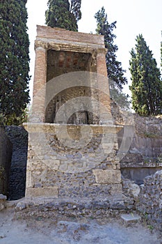 Necropolis of Porta Nocera from Pompeii city