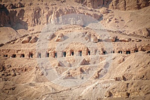 The necropolis of Sheikh Abd al-Qurna, or the Valley of the Nobles, on the western bank of the Nile, near the modern city of Luxor