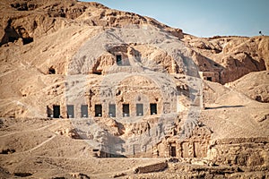 The necropolis of Sheikh Abd al-Qurna, or the Valley of the Nobles, on the western bank of the Nile, near the modern city of Luxor