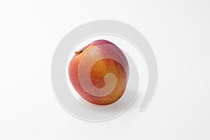 Nectarine, red nectarine, with white background